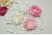 Selina Chiffon Flower, Petite-pearl (5cm), Pack of 3